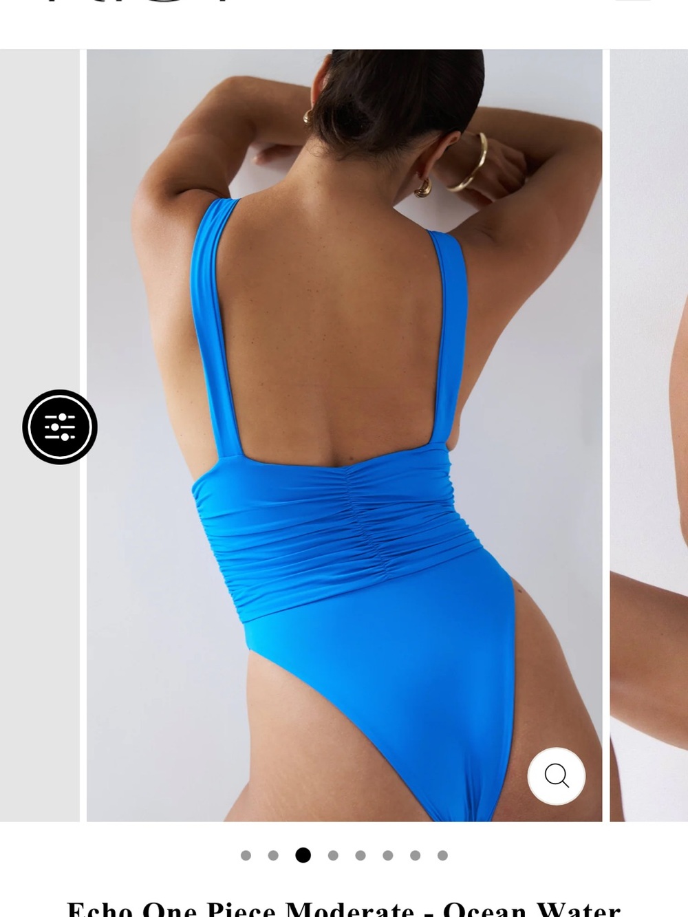 Riot Swim Ocean Water Blue One-Piece Swimsuit - Picture 3 of 6
